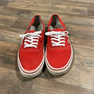 vans authentic slip on red